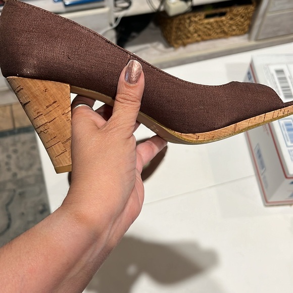 Rampage Size 8 Open Toe Heel 3.25” Front 0.5” Cork - Picture 10 of 13